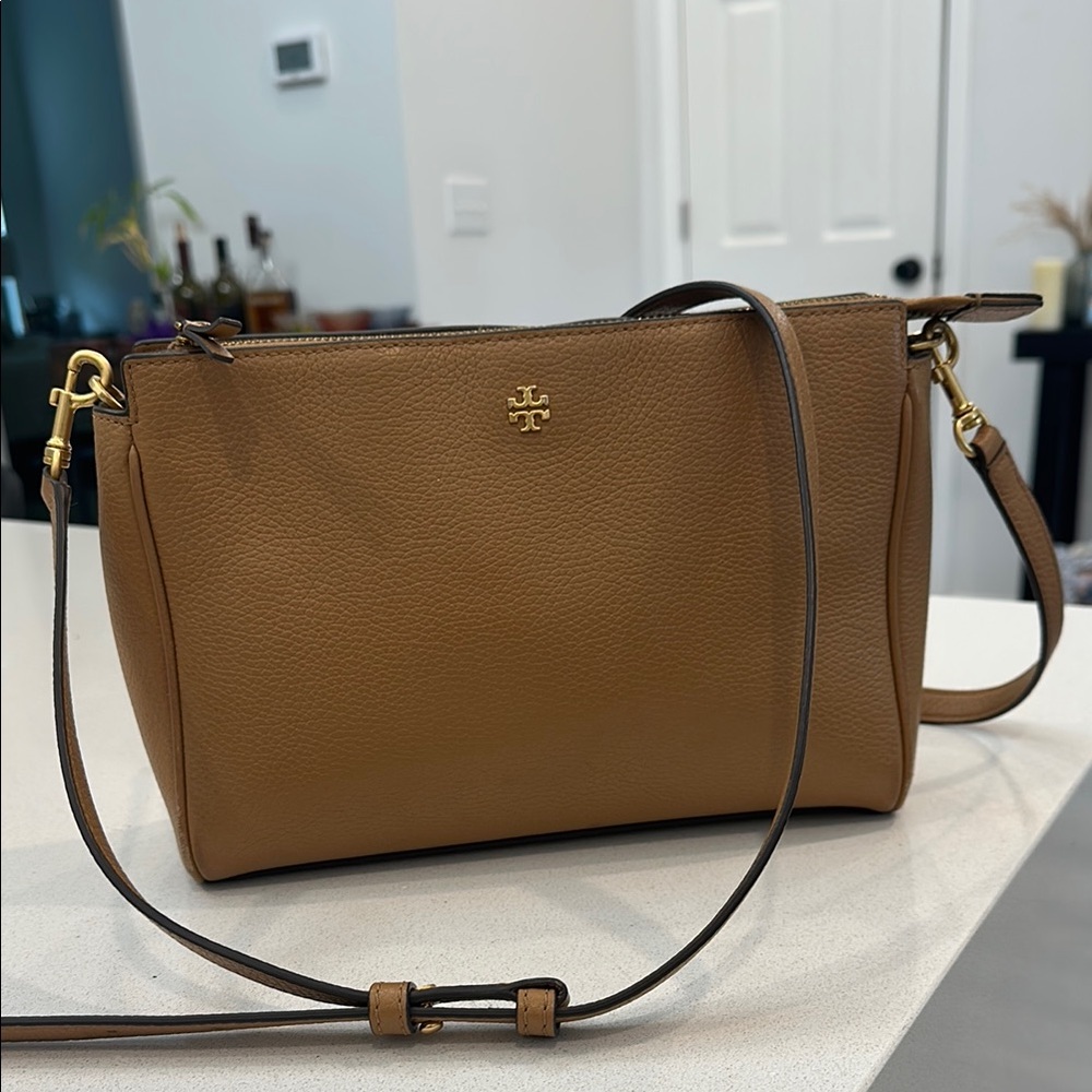 Tory Burch Tan Leather Crossbody Bag - Picture 1 of 9